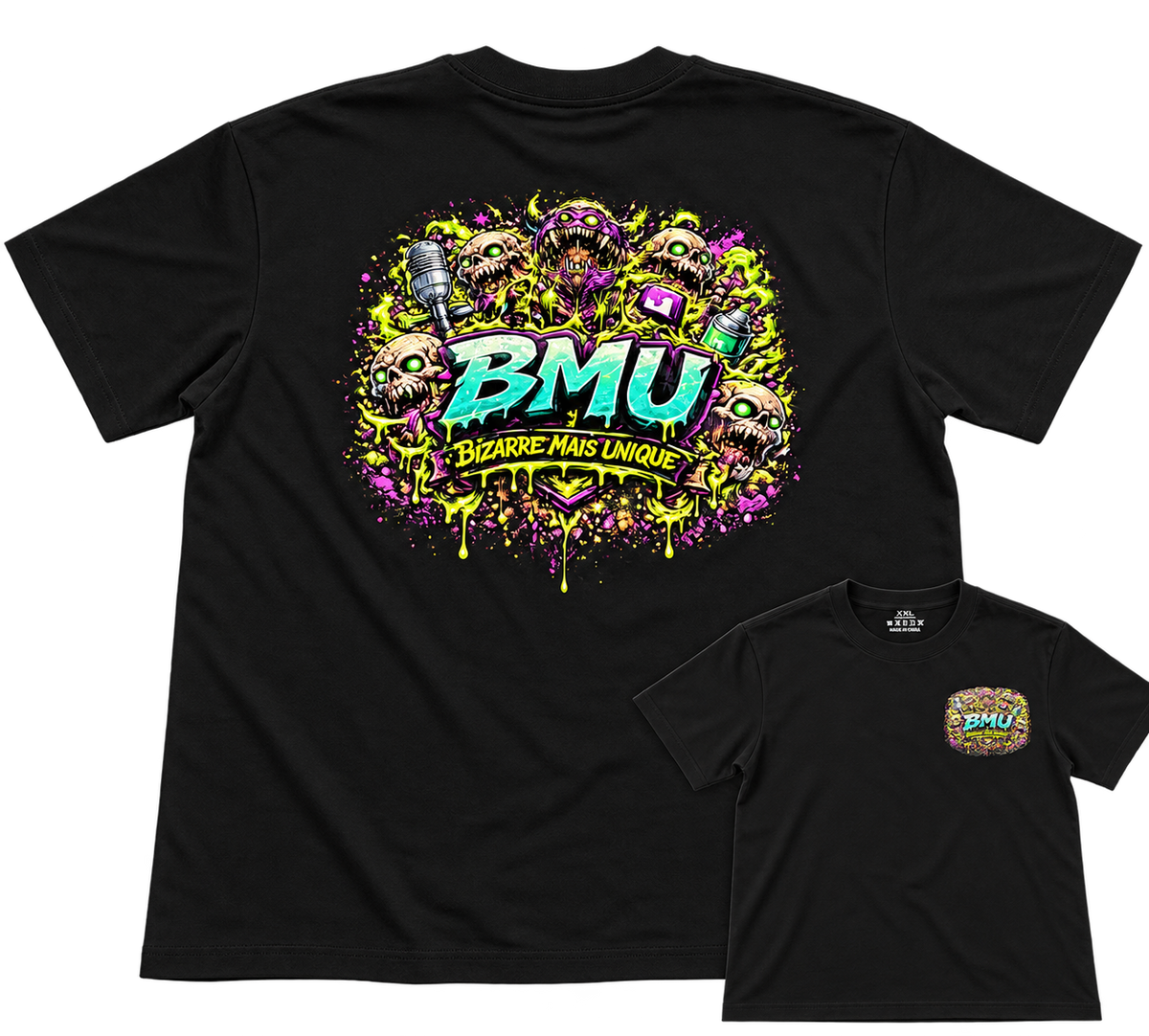 T-shirt BMU - Bizarre Mais Unique - Black
